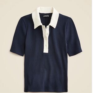 J. Crew Premium rib short-sleeve polo shirt